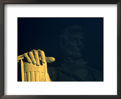Sunlight Illuminates The Right Hand Of The Abraham Lincoln Statue, Washington, D.C. by Kenneth Garrett Pricing Limited Edition Print image