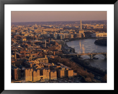 Aerial View Of D.C. And The Potomac River From Georgetown, Washington, D.C. by Kenneth Garrett Pricing Limited Edition Print image