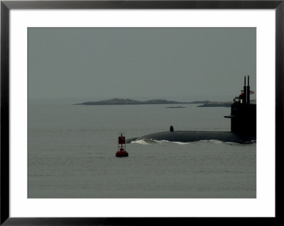 Submarine Cruising On The Surface Of The Thames River, Groton, Connecticut by Todd Gipstein Pricing Limited Edition Print image
