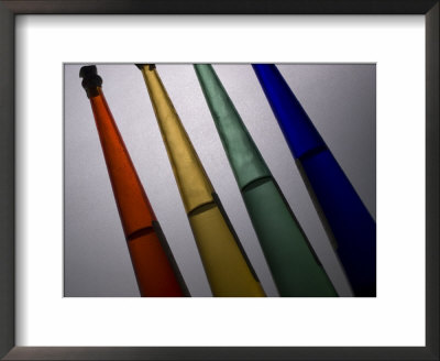 Colorful Grappa Bottles Lit From Behind By Diffused Light, Groton, Connecticut by Todd Gipstein Pricing Limited Edition Print image