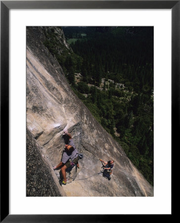 Male Rock Climbing In Yosemite National Park, California by Bobby Model Pricing Limited Edition Print image