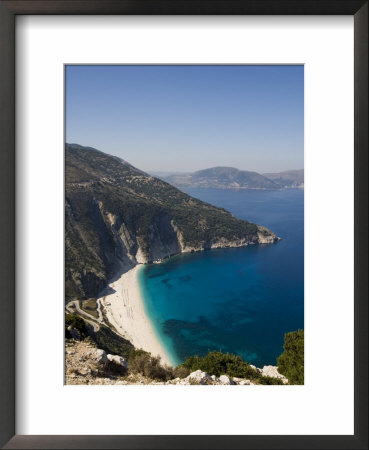 Myrtos Beach, The Best Beach For Sand Near Assos, Kefalonia (Cephalonia), Greece, Europe by Robert Harding Pricing Limited Edition Print image