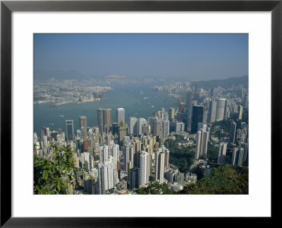 Aerial View Of Hong Kong Harbour, China by Fraser Hall Pricing Limited Edition Print image