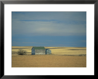 Farm Buildings On The Prairie, North Dakota, Usa by Robert Francis Pricing Limited Edition Print image