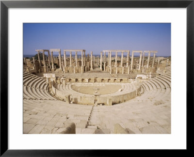 The Theatre, Leptis Magna, Unesco World Heritage Site, Libya, North Africa, Africa by Nico Tondini Pricing Limited Edition Print image