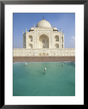 The Taj Mahal Across Pond, Unesco World Heritage Site, Agra, Uttar Pradesh State, India, Asia by Gavin Hellier Pricing Limited Edition Print image