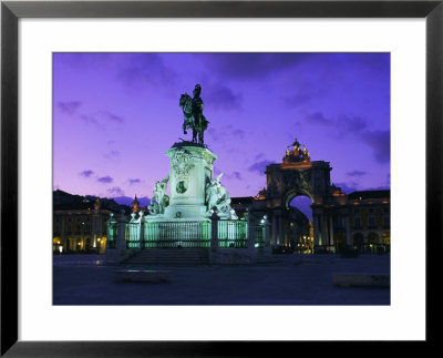 Statue Of Jose I And Triumphal Arch, Lisbon, Portugal, Europe by Gavin Hellier Pricing Limited Edition Print image
