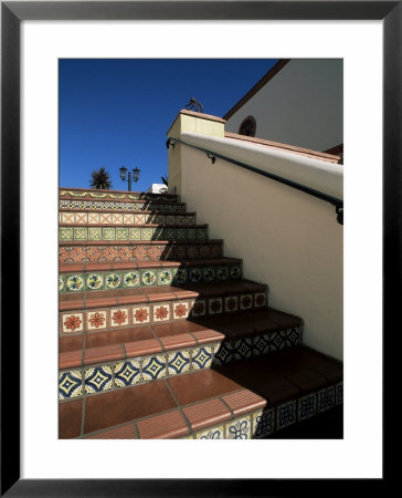 Tile Stairs In Shopping Center, Santa Barbara, California by Aaron Mccoy Pricing Limited Edition Print image