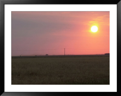 Sunset Over Farm Land, Manitoba Prairie by Keith Levit Pricing Limited Edition Print image