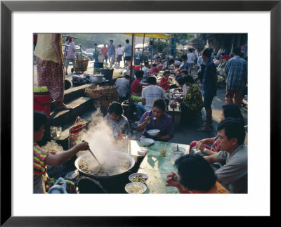 Street Side Restaurant, Bangkok, Thailand by John Henry Claude Wilson Pricing Limited Edition Print image