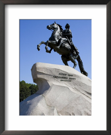 The Bronze Horseman Statue, Monument To Tsar Peter The Great, St. Petersburg, Russia by Nancy & Steve Ross Pricing Limited Edition Print image