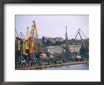 Port With Cranes, Odessa, Ukraine by Ken Gillham Pricing Limited Edition Print image