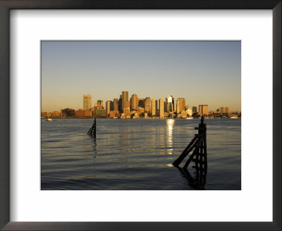 City Skyline Across The Harbor, Boston, Massachusetts, New England, Usa by Amanda Hall Pricing Limited Edition Print image