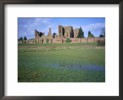 Castle Exterior From The Water Meadow, Kenilworth Castle, Managed By English Heritage, England by David Hunter Pricing Limited Edition Print image