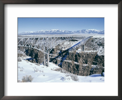 Bridge Over Rio Grande Gorge Near Taos, New Mexico, Usa by Walter Rawlings Pricing Limited Edition Print image