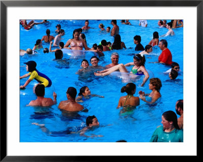 People In Swimming Pool, Gold Coast, Australia by Richard I'anson Pricing Limited Edition Print image