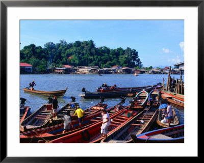 Longtail Boats Near Thai Border, Myanmar (Burma) by Michael Aw Pricing Limited Edition Print image