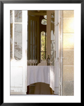 Wine Tasting At Chateau Belgrave, Haut-Medoc, Bordeaux, Gironde, Aquitane, France by Per Karlsson Pricing Limited Edition Print image