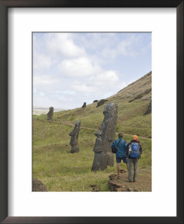 Moai Quarry, Ranu Raraku Volcano, Unesco World Heritage Site, Easter Island (Rapa Nui), Chile by Michael Snell Pricing Limited Edition Print image