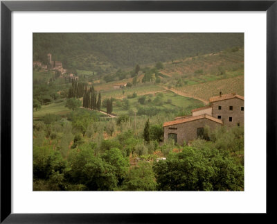 Tuscan Villa View, Radda In Chianti, Ii Chianti, Tuscany, Italy by Walter Bibikow Pricing Limited Edition Print image