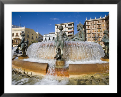 Turia Fountain, Plaza De La Virgen, La Seu & El Mercat, Valencia, Spain by Greg Elms Pricing Limited Edition Print image