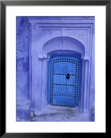 Traditional Moorish-Styled Blue Door, Morocco by John & Lisa Merrill Pricing Limited Edition Print image