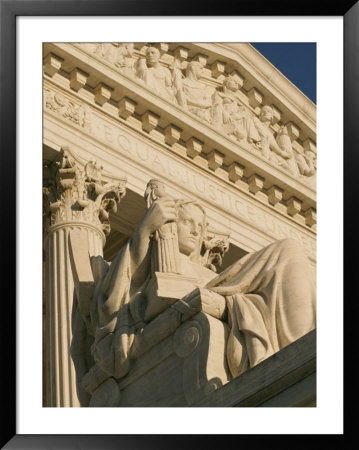 The Contemplation Of Justice Sculpture Outside The Supreme Court by Richard Nowitz Pricing Limited Edition Print image