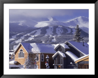 Town With Ski Area In Background, Breckenridge, Co by Bob Winsett Pricing Limited Edition Print image