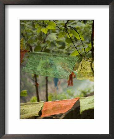 Colorful Buddhist Prayer Flags, Wushan, China by David Evans Pricing Limited Edition Print image