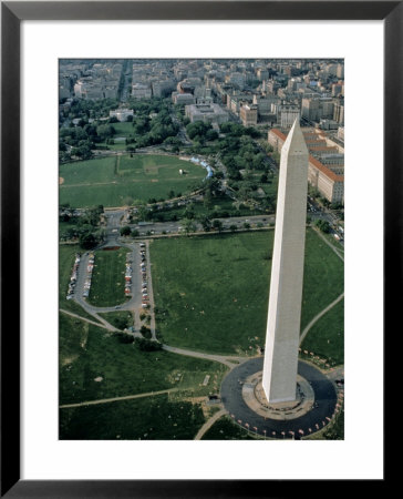 Aerial View Of The White House, Elipse, And Washington Monument, Washington, D.C. by Kenneth Garrett Pricing Limited Edition Print image