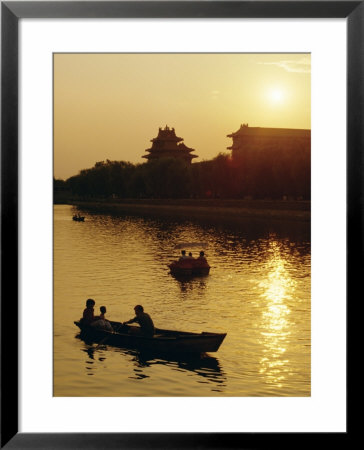 Rowing Boats On Lake Near The Forbidden City, Beijing, China by Ken Gillham Pricing Limited Edition Print image