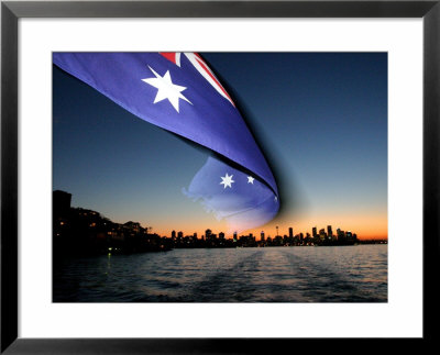 Sydney Harbor And Cbd At Dusk, Sydney, Australia by David Wall Pricing Limited Edition Print image