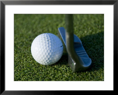 Close View Of A Putter Against A Golf Ball On The Green, Groton, Connecticut by Todd Gipstein Pricing Limited Edition Print image