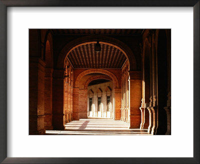 Parque Maria Luisa, Plaza De Espana, Palacio Espanol Gallery, Sevilla, Andalucia, Spain by David Tomlinson Pricing Limited Edition Print image