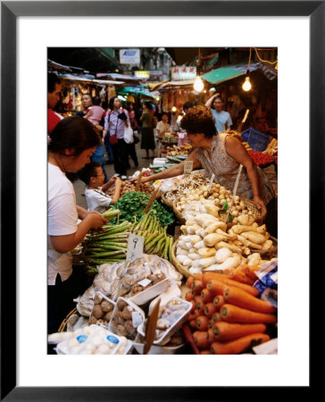 Street Market At Wan Chai, Hong Kong Island, Hong Kong, China by Greg Elms Pricing Limited Edition Print image