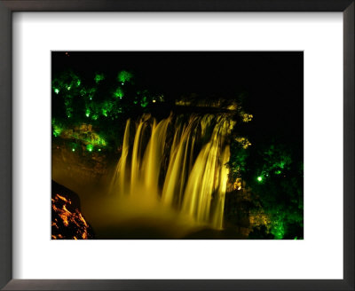 Huanggoushu Waterfalls (Yellow Fruit Tree Falls) Illuminated, Anshun, China by Martin Moos Pricing Limited Edition Print image