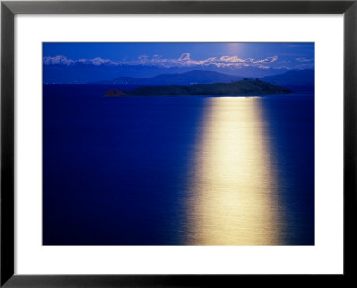 Moon Glow Over Island, Seen From Isla Del Sol, Bolivia by Woods Wheatcroft Pricing Limited Edition Print image