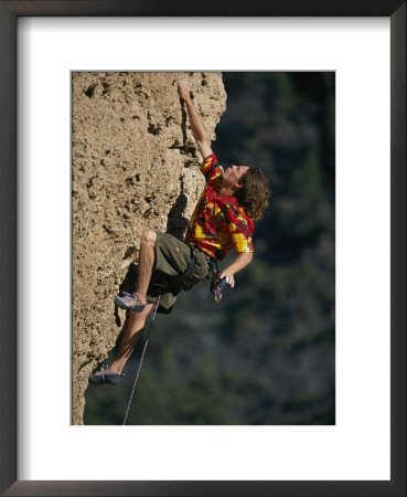 A Man Climbs Sheep Reaction In Ten Sleep Canyon by Bobby Model Pricing Limited Edition Print image