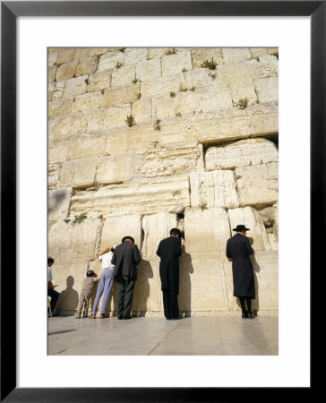 Jews Praying At The Western Wall, Jerusalem, Israel, Middle East by Adrian Neville Pricing Limited Edition Print image