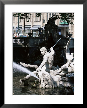Triton Fountain In Konigsallee, Dusseldorf, North Rhine Westphalia, Germany by Yadid Levy Pricing Limited Edition Print image