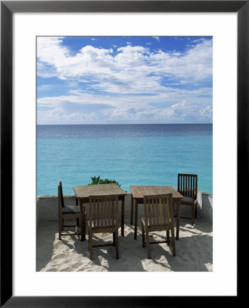 Balcony Overlooking Indian Ocean, Nungwi Beach, Island Of Zanzibar, Tanzania, East Africa, Africa by Yadid Levy Pricing Limited Edition Print image
