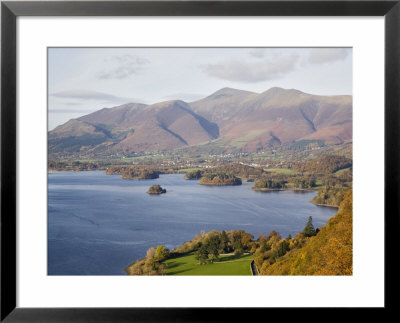 View Across Derwent Water To Keswick And Skiddaw From Watendlath Road In Autumn by Pearl Bucknall Pricing Limited Edition Print image
