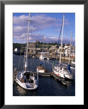 Boats, With Dover Castle Beyond, Dover, Kent, England, United Kingdom by Charles Bowman Pricing Limited Edition Print image