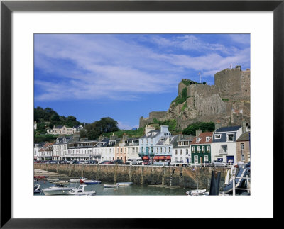 Mount Orgueil Castle And Harbour, Gorey, Grouville, Jersey, Channel Islands, United Kingdom by Neale Clarke Pricing Limited Edition Print image