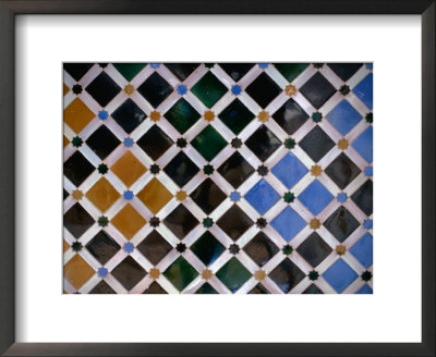 Detail Of Mosaic In La Alhambra, Granada, Spain by Bethune Carmichael Pricing Limited Edition Print image