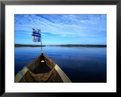 Bow Of Boat With Flag Rovaniemi, Lapland, Finland by John Borthwick Pricing Limited Edition Print image