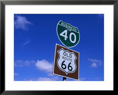 Road Sign On Old Route 66 At Texas-New Mexico Border, Usa by Oliver Strewe Pricing Limited Edition Print image