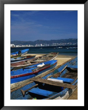 Fishing Boats On The Beach, Acapulco by Angelo Cavalli Pricing Limited Edition Print image