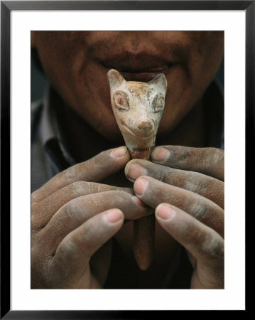 Ancient Wari Indian Whistle Made In The Likeness Of A Fox by Kenneth Garrett Pricing Limited Edition Print image