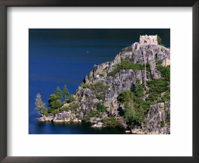 Old Stone Teahouse Perched On Top Of Fanette Island On Lovely Emerald Bay, Lake Tahoe, California by Eddie Brady Pricing Limited Edition Print image